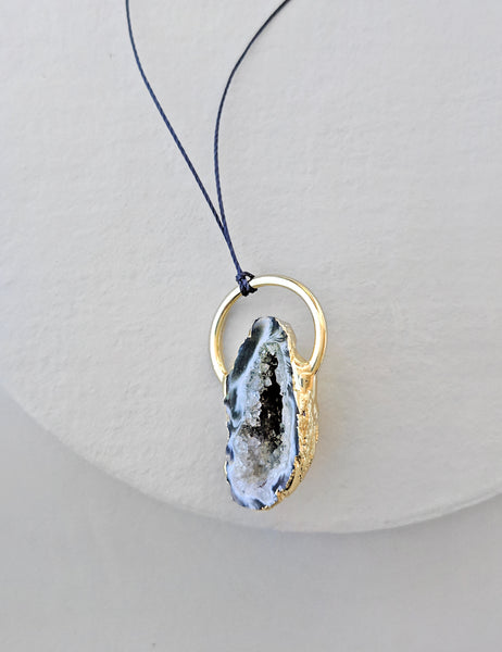 Geode Cave Ring Necklace