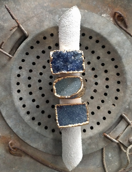 Gold Druzy Ring