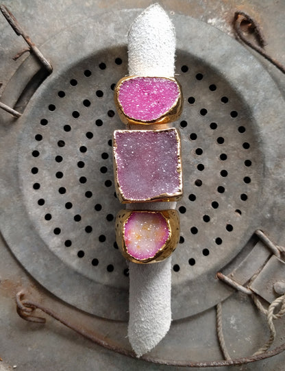 Gold Druzy Ring