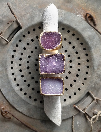 Gold Druzy Ring