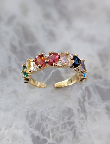 Rainbow shop gem ring