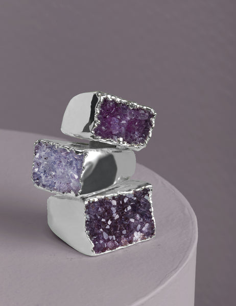 Silver Druzy Rings | More Colors