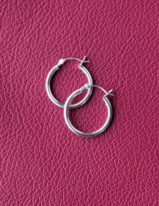 Snap Hoops - Sterling Silver