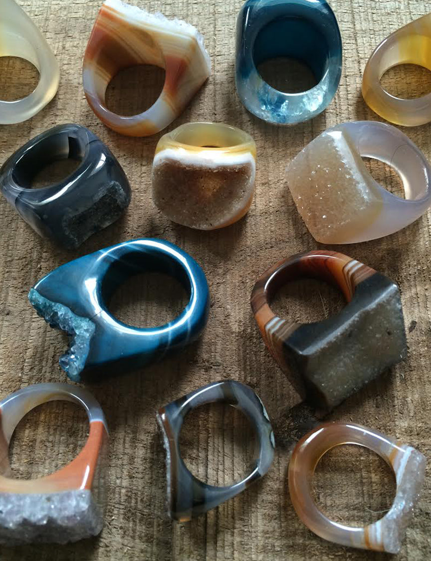 Natural Stone Druzy Ring | More Colors