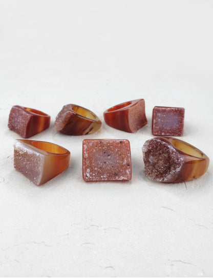 Natural Stone Druzy Ring | More Colors